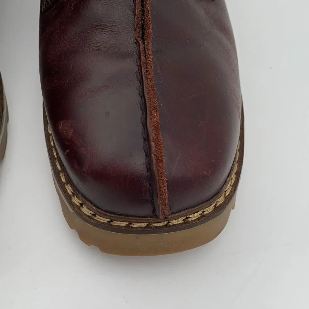 Lugz Men’s Brown Leather Buckle Shoes Made in USA Size EU 43 Y2K workwear